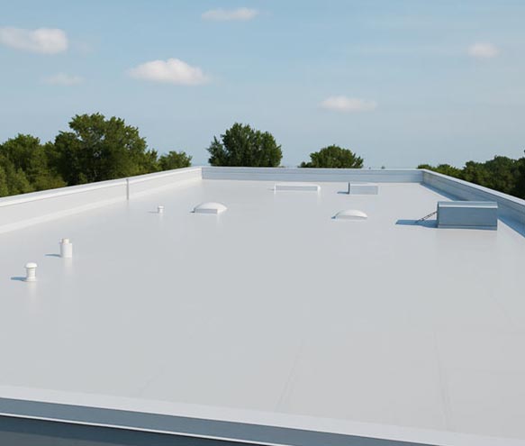 Flat Commercial Roofing Installation in Kalispell MT